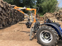 hydraulic forestry crane with log grapple for tractor crab 3000