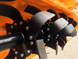 heavy rotavator tiller for tractors working width 180cm for soil preparation mod dfh 180