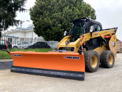 snow plow for up to 3 0 ton skid steer loaders ln 250 m