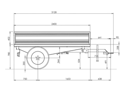 3 way hydraulic tipping trailer for tractor rm 14 t3