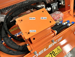 forestry mulcher of 120cm for mini excavators hydraulic shredder mod arh 120