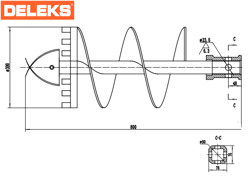 auger 300mm post hole digger s100