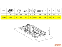 adjustable power harrow for tractors kr 210