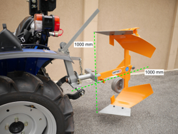 aratro voltaorecchio per trattori tipo kubota o pasquali mod drp 25