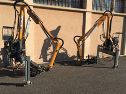 gru forestale idraulica con pinza per legna montata su trattore mod crab 3000