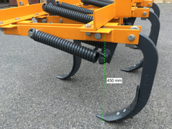 estirpatore coltivatore a 5 denti largo 120cm per trattore tipo antonio carraro mod de 120 5