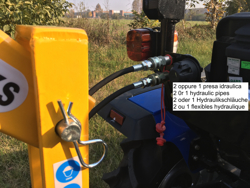 braccio idraulico per trattore per sollevamento mod el 200