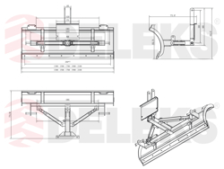 pala sgombraneve 170cm a piastra serie leggera per trattore mod lns 170 a