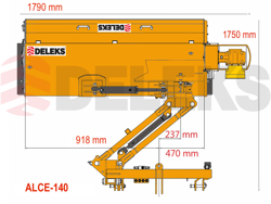 trincia argini per trattore serie pesante 140cm di taglio moltiplicatore esterno mod alce 140