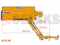 trincia argini a bandiera per trattore serie pesante 160cm di taglio moltiplicatore esterno mod alce 160