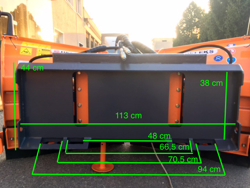 vomere sgombraneve 220cm attacco frontale per minipala mod lnv 220 m