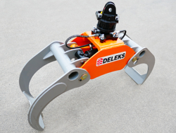 pinza per legna da 20qli con rotore flangiato per escavatore mod dk 16 gr 30f