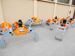 pinza per legna da 20qli con rotore flangiato per escavatore mod dk 16 gr 30f