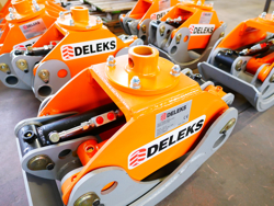 pinza per legna da 20qli con rotore flangiato per escavatore mod dk 16 gr 30f