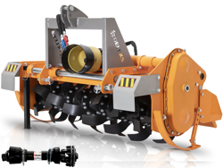 zappatrice serie pesante per trattore agricolo 180cm di lavoro utile spostamento idraulico mod dfh idr 180