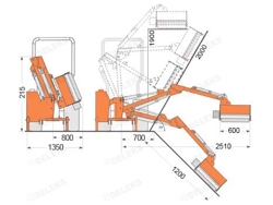 braccio decespugliatore idraulico per trattore trincia o barra tosasiepi mod airone 60