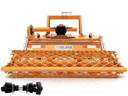 fresa agricola interrasassi 135 cm lavoro utile con rullo per l orto e letto di semina mod dfu 140