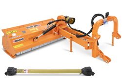 trincia argini per trattore serie pesante a mazze 180cm di taglio trinciasarmenti mod alce 180