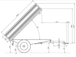 rimorchio agricolo trilaterale omologato per trattore mod rm 14t3s