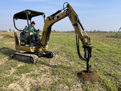 rotore idraulico per trivella su miniescavatore mod grhd