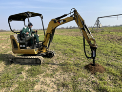 rotore idraulico per trivella su miniescavatore mod grhd