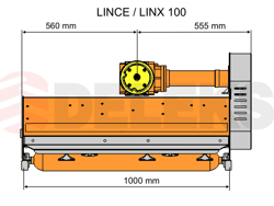 trincia a mazze per trattore serie leggera 1m di taglio trinciaerba per prato e vigneto mod lince 100