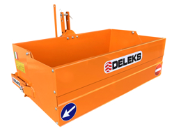 paletta 120cm con ribaltamento a leva per trattore pala meccanica mod bucket 140 l