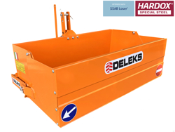 paletta 120cm con ribaltamento a leva per trattore pala meccanica mod bucket 140 l