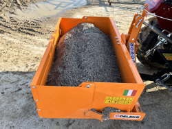 paletta 120cm con ribaltamento a leva per trattore pala meccanica mod bucket 140 l