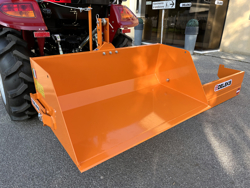 paletta 120cm con ribaltamento a leva per trattore pala meccanica mod bucket 140 l