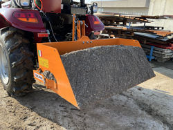 paletta 120cm con ribaltamento a leva per trattore pala meccanica mod bucket 140 l