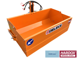 paletta 120cm con ribaltamento a leva per trattore pala meccanica mod bucket 120 h l