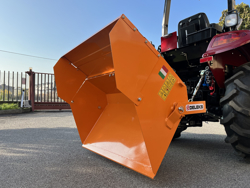 paletta 120cm con ribaltamento a leva per trattore pala meccanica mod bucket 120 h l