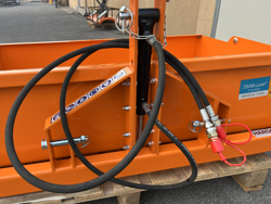 paletta 120cm con ribaltamento a leva per trattore pala meccanica mod bucket 120 h l