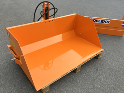paletta 120cm con ribaltamento a leva per trattore pala meccanica mod bucket 120 h l