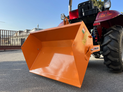 paletta 120cm con ribaltamento a leva per trattore pala meccanica mod bucket 120 h l
