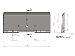 spazzaneve 220cm serie media attacco universale per minipala mod ln 220 m
