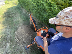 retroescavatore portato con benna per trattore agricolo mod drs 1000