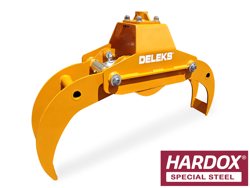 pinza per legna da 4qli per miniescavatori gru o caricaletame mod dk 10h
