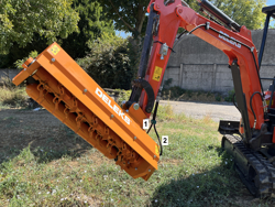 trincia rovi per miniescavatore da 100cm decespugliatore idraulico mod ars 100