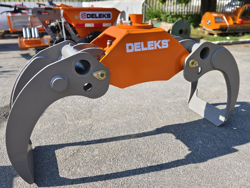 pinza per tronchi della legna da 25qli su miniescavatore o caricaletame mod dk 18
