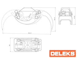 pinza per tronchi della legna da 25qli su miniescavatore o caricaletame mod dk 18