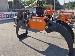 pinza per legna da 25qli con rotore flangiato per escavatore mod dk 18 gr 100f