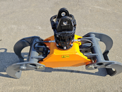 pinza per legna da 25qli con rotore flangiato per escavatore mod dk 18 gr 100f