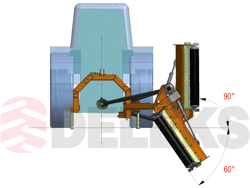 trincia argini per trattore serie pesante a mazze 180cm di taglio trinciasarmenti mod dragon 180