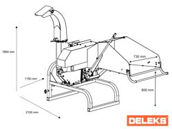 cippatore a disco per trattore per la produzione di cippato mod dk 1200se