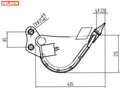 benna grigliata per miniescavatore s100 500
