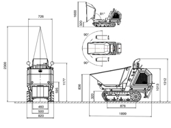 minidumper motore a scoppio bs m8000rbs