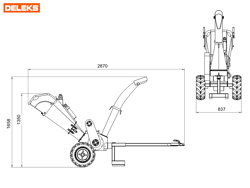 biotrituratore a scoppio con motore honda produzione di cippato mod dk 800 honda