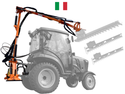 braccio decespugliatore idraulico con barra falciante potasiepi per trattore mod falco h
